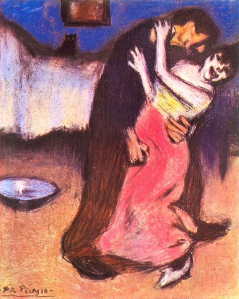 L'Etreinte Brutale (Frenzy) by Pablo Picasso, 1900